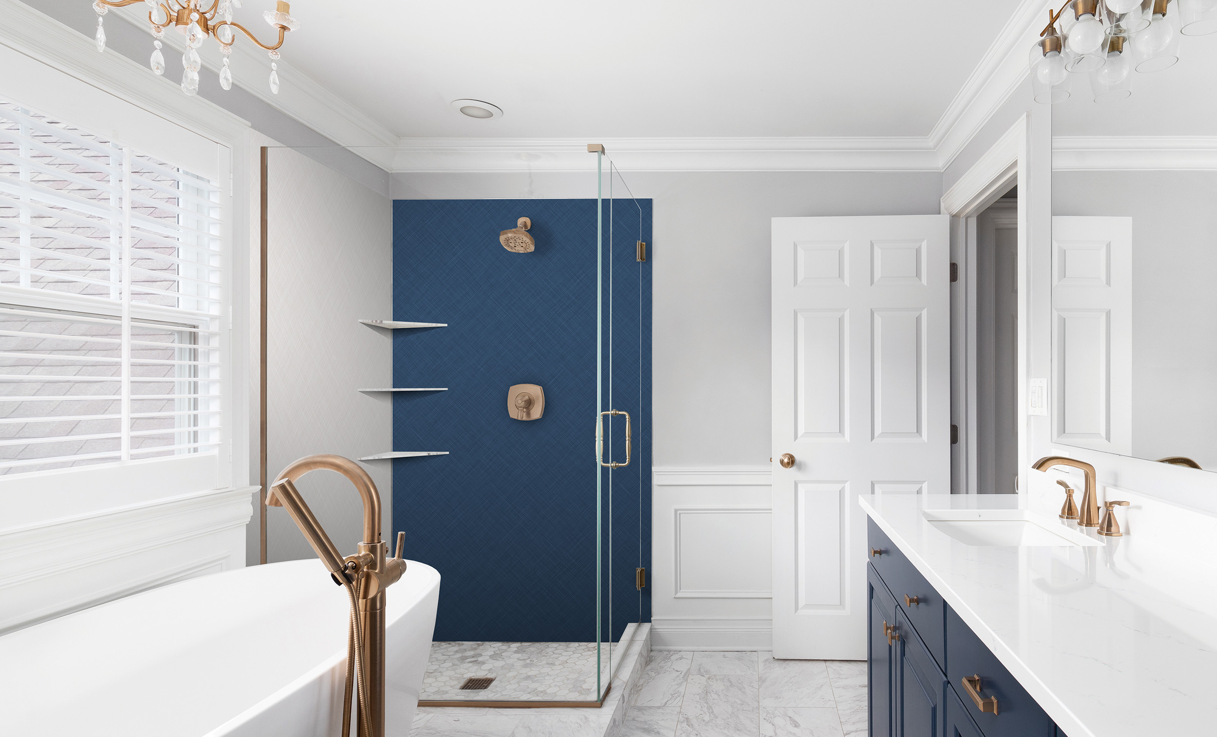Navy Blue Linen